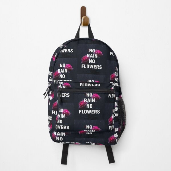 Item preview, No Rain No Flowers – Inspirational Pink Floral Quote Design for Home & Gifts designed and sold by Khokha80.