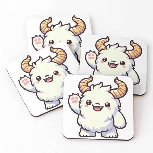Item preview, Kawaii Yeti – Friendly Snow Monster Waving Hello designed and sold by SketchOnScreen.