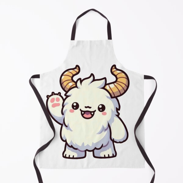 Item preview, Kawaii Yeti – Friendly Snow Monster Waving Hello designed and sold by SketchOnScreen.