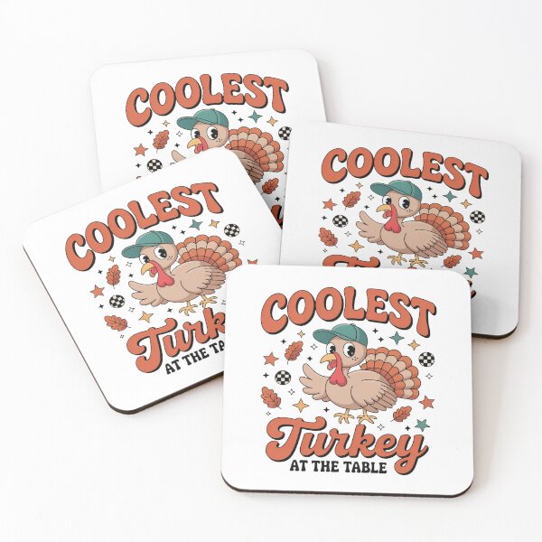 Item preview, Coolest Turkey At The Table Funny Thanksgiving design with a turkey wearing sunglasses designed and sold by Gogetgiggles.