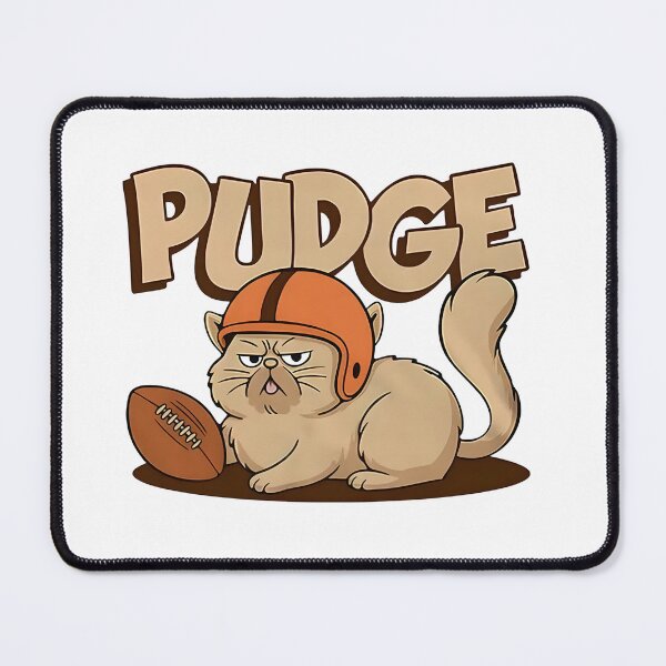 Item preview, Pudge the Football Cat — Funny Sports Cat Design designed and sold by margamPagenberg.