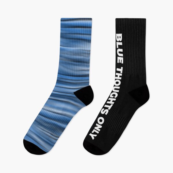 Item preview, BLUE THOUGHTS ONLY (text) — Abstract Blue to Black Gradient Art designed and sold by InFrameVision.
