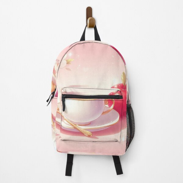 Item preview, Golden Tea Time with Apple – Soft Anime-Inspired Illustration designed and sold by Sugar Wisdom .
