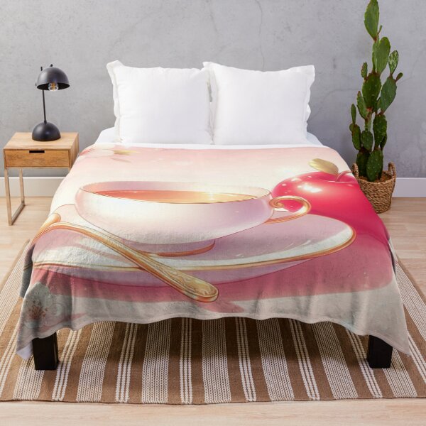 Item preview, Golden Tea Time with Apple – Soft Anime-Inspired Illustration designed and sold by Sugar Wisdom .