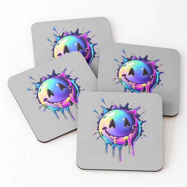 Item preview, CMYK: Iridescent Chrome Smiley designed and sold by Indoni.