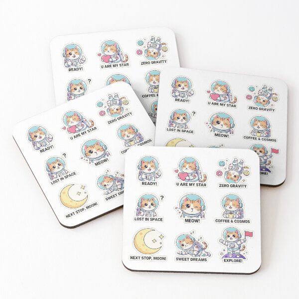Item preview, Space Kitty Sticker Pack | Cute Cat Astronaut Galaxy Stickers designed and sold by ChameloX.