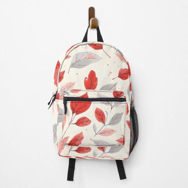 Item preview, Festive Christmas Leaf Print Joyful Holiday Pattern Red and Silver designed and sold by LeafPrints.