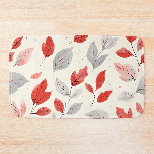 Item preview, Festive Christmas Leaf Print Joyful Holiday Pattern Red and Silver designed and sold by LeafPrints.