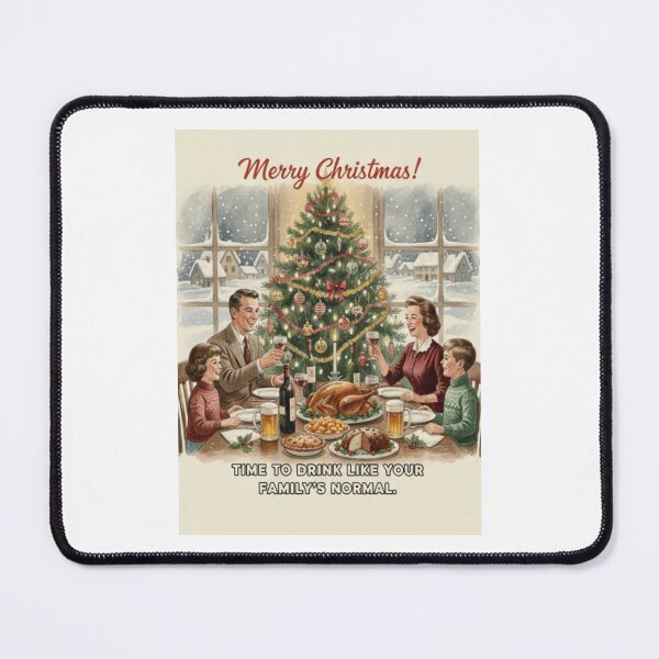 Item preview, Time to drink wine beer family christmas holidays merry vintage antique classic retro xmas meme funny designed and sold by CheeseBlueprint.