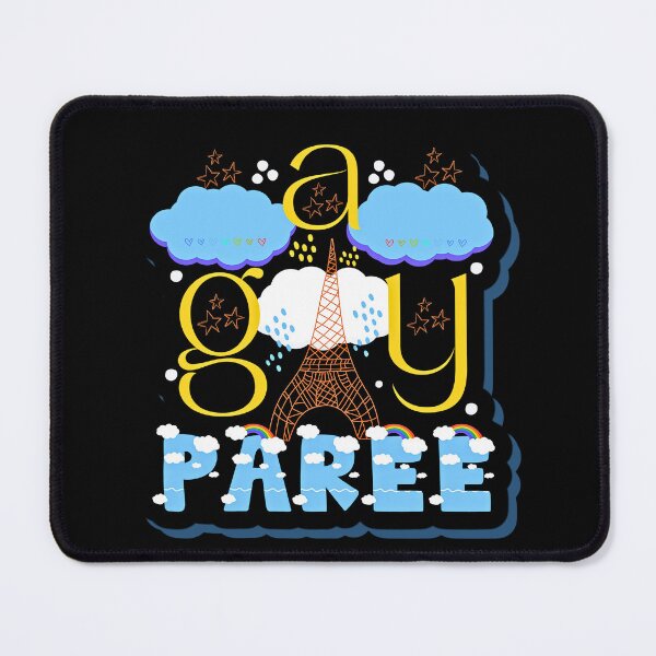 Item preview, Paris Gay Paree Colorful Pride French Pun designed and sold by Renata Illustrata.
