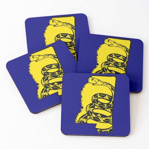 Item preview, MISSISSIPPIAN - Libertarian - Don't Tread On Me Gadsden Snake on MISSISSIPPI  Map on Blue default background, #020279 designed and sold by pelagio.