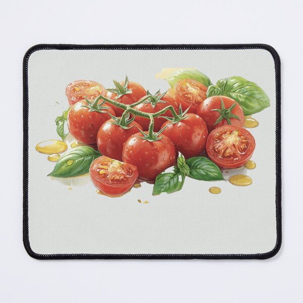 Item preview, Fresh Cherry Tomatoes & Basil – Organic Garden Lover Design designed and sold by Enaiss.