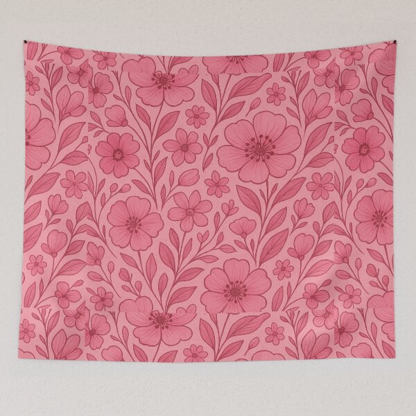 Item preview, Pink Floral Garden Pattern – Delicate Flower Design designed and sold by imperiumpublicitario .