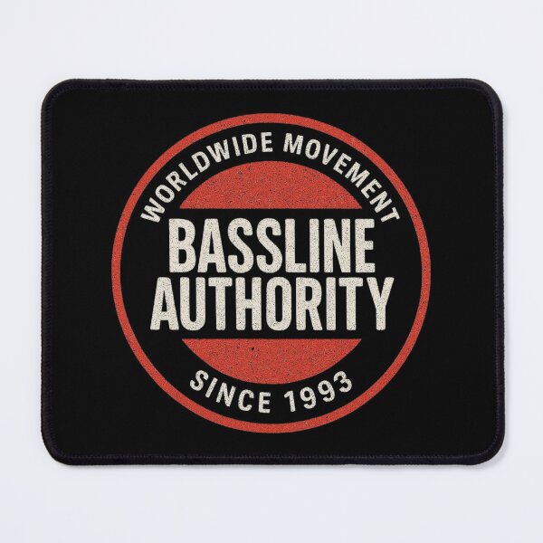 Artikelvorschau, Bassline Authority – DnB & Techno Vektor-Emblem entworfen und verkauft von |TRSSHOP|.