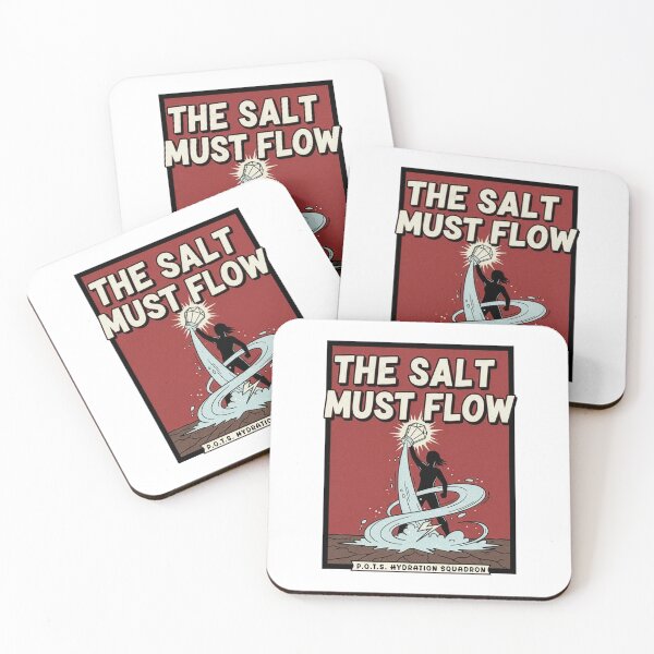 Item preview, The Salt Must Flow POTS Hydration Squadron T-Shirt & Gifts – Funny Dysautonomia Awareness Design for Spoonies designed and sold by Print-cess.