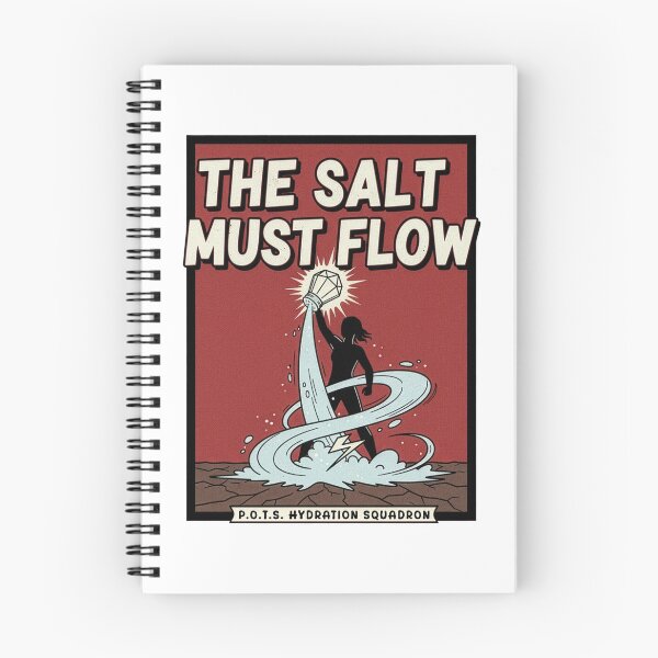 Item preview, The Salt Must Flow POTS Hydration Squadron T-Shirt & Gifts – Funny Dysautonomia Awareness Design for Spoonies designed and sold by Print-cess.