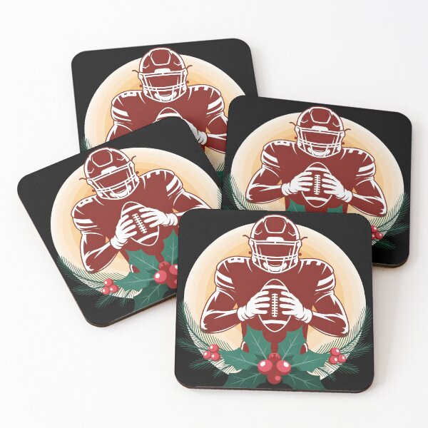 Item preview, Christmas Football Player Holding Ball designed and sold by FmDesigner87.