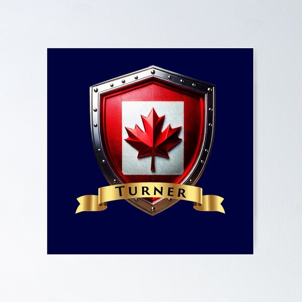 Item preview, Turner Family Canada Shield, Maple Leaf Heraldry Crest designed and sold by Highlandkings.