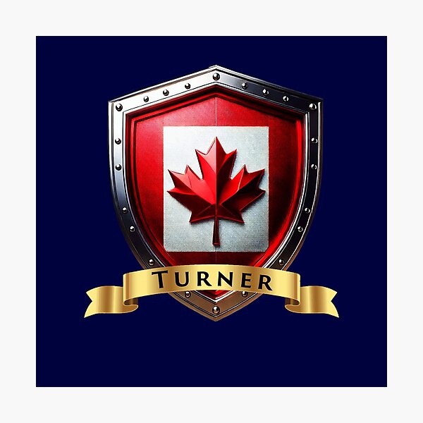Item preview, Turner Family Canada Shield, Maple Leaf Heraldry Crest designed and sold by Highlandkings.