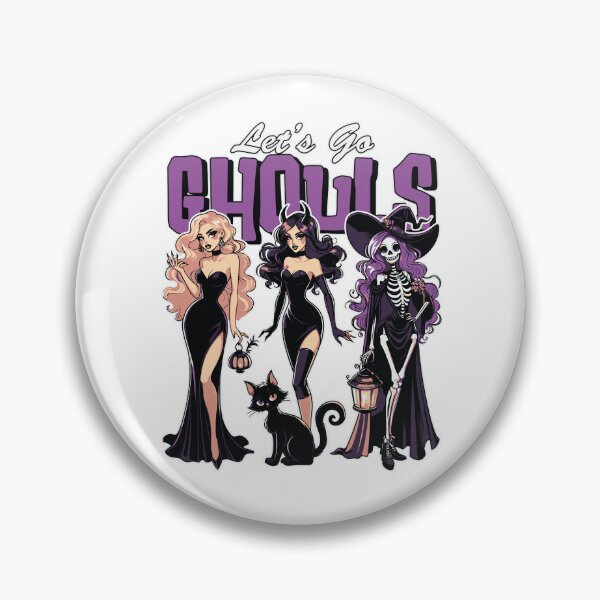 Item preview, Let’s Go Ghouls – Glamorous Halloween Witch Trio Design designed and sold by TakeOnline247.