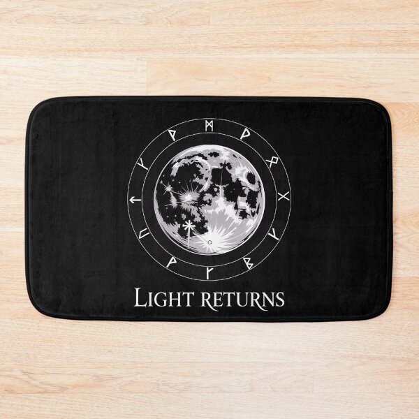 Item preview, Light Returns – Mystic Moon with Runes | Minimal Witchcore Design designed and sold by WikaKowalczyk.