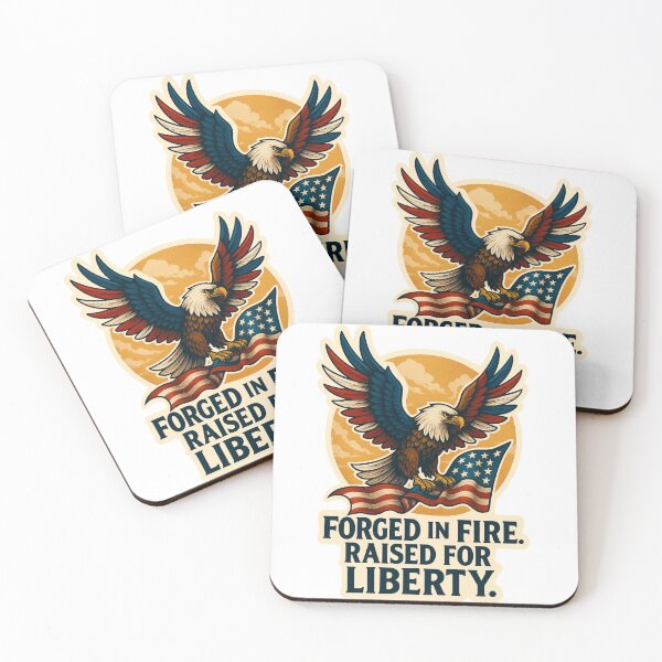 Item preview, 250th Anniversary of the USA - Forged in Fire. Raised for Liberty – American Eagle Sticker designed and sold by Collins Design.