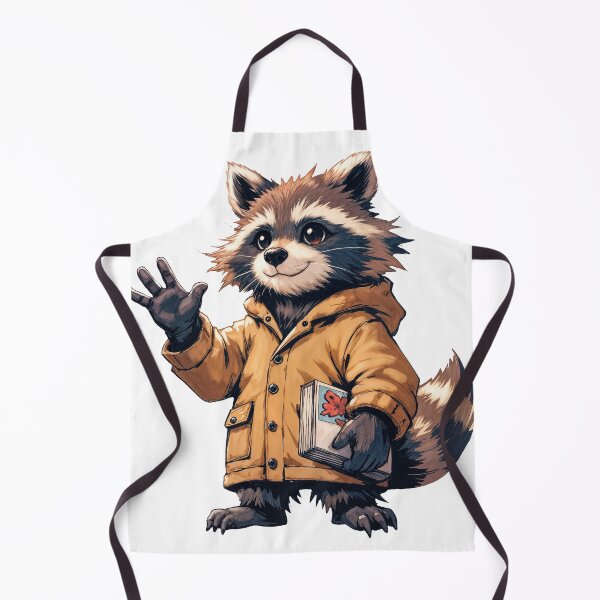 Item preview, Smiling Raccoon in Brown Jacket designed and sold by Ardezart.