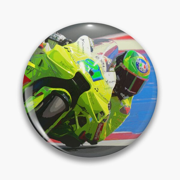 Item preview, Franco Morbidelli racing in the corners on his 2025 MotoGP motorcycle watercolor designed and sold by Rodissimus1984.