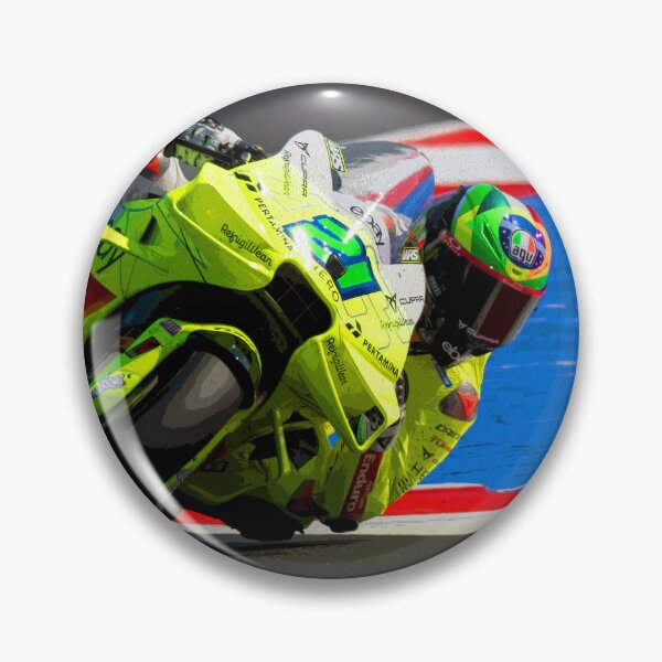 Item preview, Franco Morbidelli racing in the corners on his 2025 MotoGP motorcycle abstract designed and sold by Rodissimus1984.