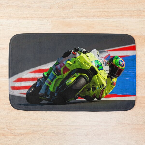 Item preview, Franco Morbidelli racing in the corners on his 2025 MotoGP motorcycle abstract designed and sold by Rodissimus1984.