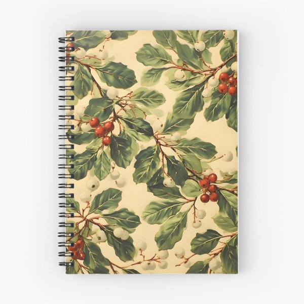 Item preview, Vintage Christmas Mistletoe Joyful Holiday Leaves Italian Kitchen designed and sold by LeafPrints.