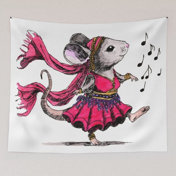 Item preview, Folkloric Dancing Mouse designed and sold by Scribbles & Doodles by Jinx.