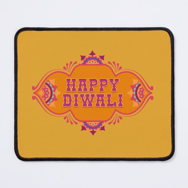 Item preview, yoga family Shub Dipavali , Happy Diwali ver 1a| Festival of Lights | Indian Deepavali Celebration with Diyas, Rangoli & Lord Ganesha | Hindu Festival Art & Gifts designed and sold by CosmicNook1.