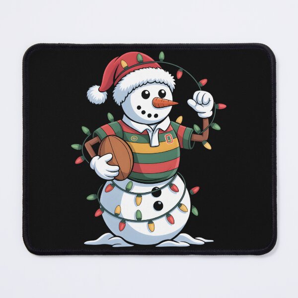 Item preview, Snowman Rugby Player Christmas Santa Hat Xmas Men Boys designed and sold by clothesy7.