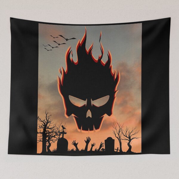 Item preview, Flaming Skull Graveyard designed and sold by IREMORHAN.