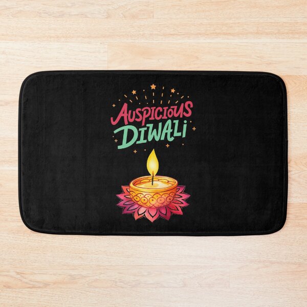 Item preview,  Auspicious Shub Dipaavali , Happy Diwali ver 1b| Festival of Lights | Indian Deepavali Celebration with Diyas, Rangoli & Lord Ganesha | Hindu Festival Art & Gifts|yoga designed and sold by CosmicNook1.