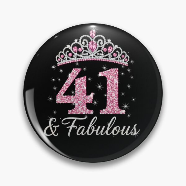 Item preview, Women’s 41 and Fabulous | 41st Birthday Crown Design | Elegant Pink Gold Celebration Gift | 41st Birthday designed and sold by svarupa.