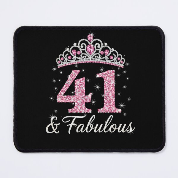 Item preview, Women’s 41 and Fabulous | 41st Birthday Crown Design | Elegant Pink Gold Celebration Gift | 41st Birthday designed and sold by svarupa.