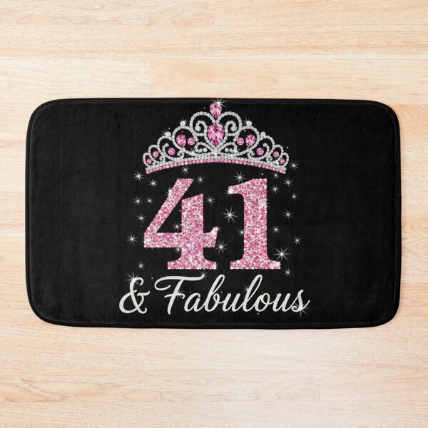 Item preview, Women’s 41 and Fabulous | 41st Birthday Crown Design | Elegant Pink Gold Celebration Gift | 41st Birthday designed and sold by svarupa.