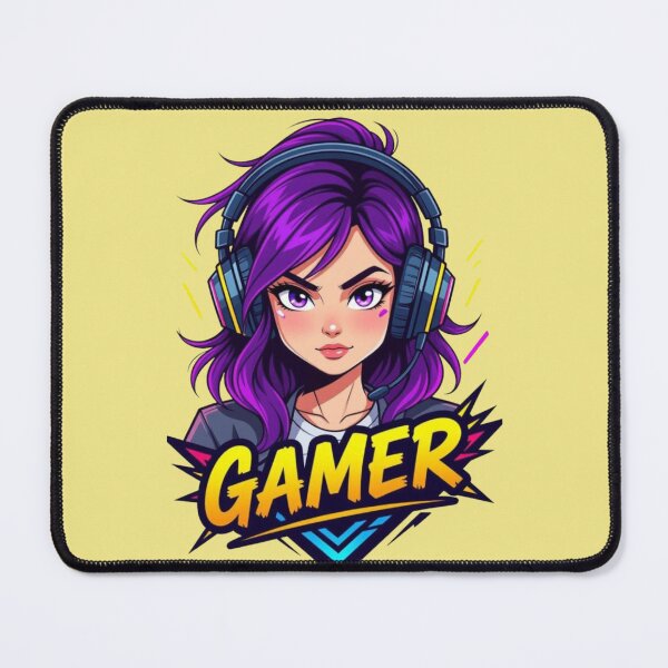 Item preview, PURPLE HAIR GAMER GIRL designed and sold by shinyillust.