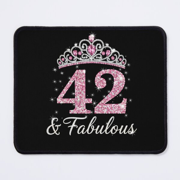 Item preview, Women’s 42 and Fabulous | 42nd Birthday Crown Design | Elegant Pink Gold Celebration Gift | 42nd Birthday designed and sold by svarupa.