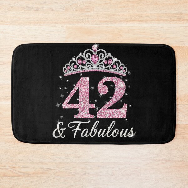 Item preview, Women’s 42 and Fabulous | 42nd Birthday Crown Design | Elegant Pink Gold Celebration Gift | 42nd Birthday designed and sold by svarupa.