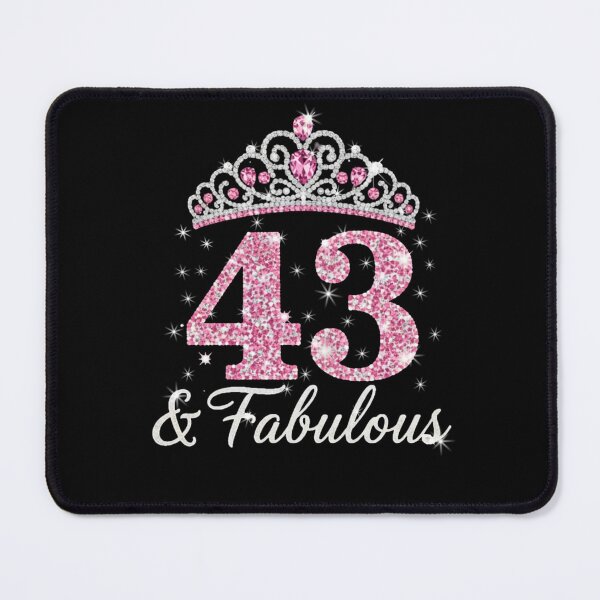 Item preview, Women’s 43 and Fabulous | 43rd Birthday Crown Design | Elegant Pink Gold Celebration Gift | 43rd Birthday designed and sold by svarupa.