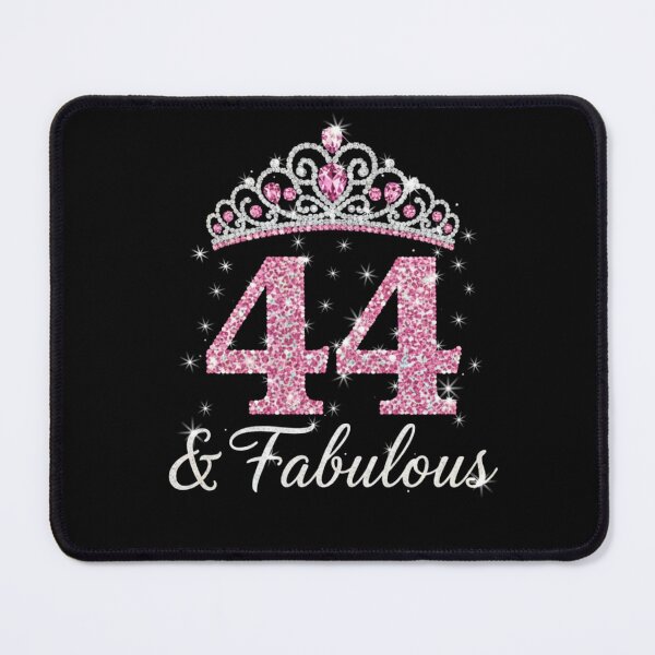 Item preview, Women’s 44 and Fabulous | 44th Birthday Crown Design | Elegant Pink Gold Celebration Gift | 44th Birthday designed and sold by svarupa.
