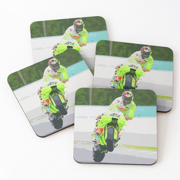 Item preview, Fabio Di Giannantonio making a wheelie on his 2025 MotoGP motorcycle watercolor designed and sold by Rodissimus1984.