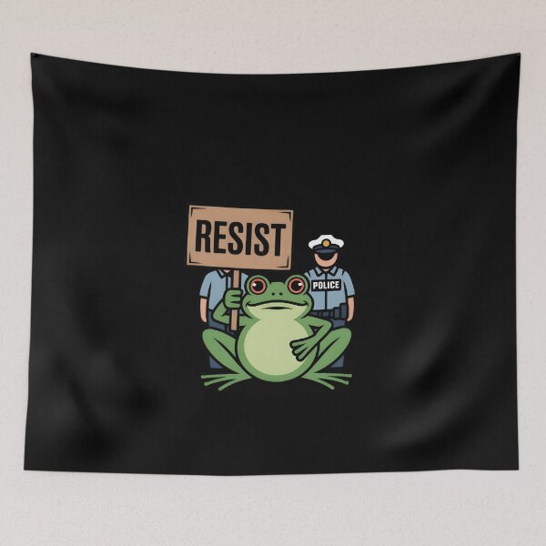 Item preview, Resista la protesta de la rana de Portland designed and sold by Avenius Graphics.