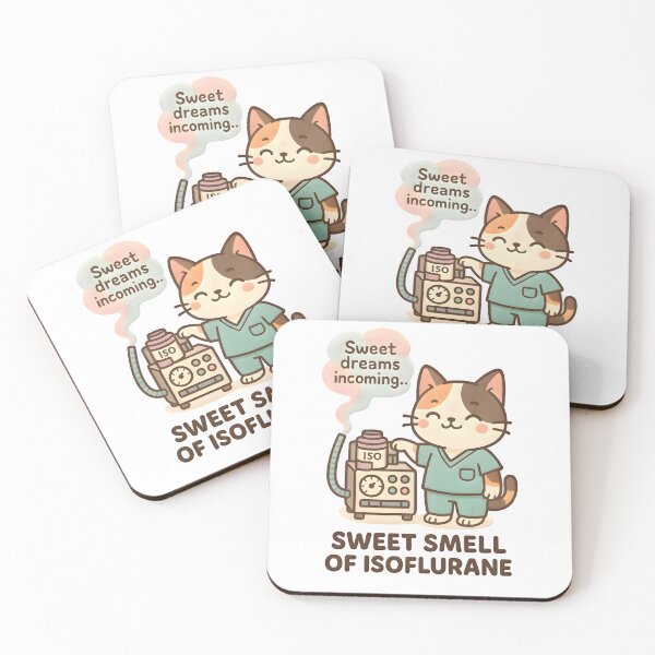 Item preview, That Sweet Smell of Isoflurane – Cute Vet Anesthesiologist Cat Design designed and sold by Bettybee00.