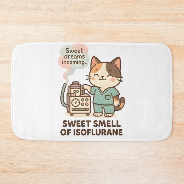 Item preview, That Sweet Smell of Isoflurane – Cute Vet Anesthesiologist Cat Design designed and sold by Bettybee00.
