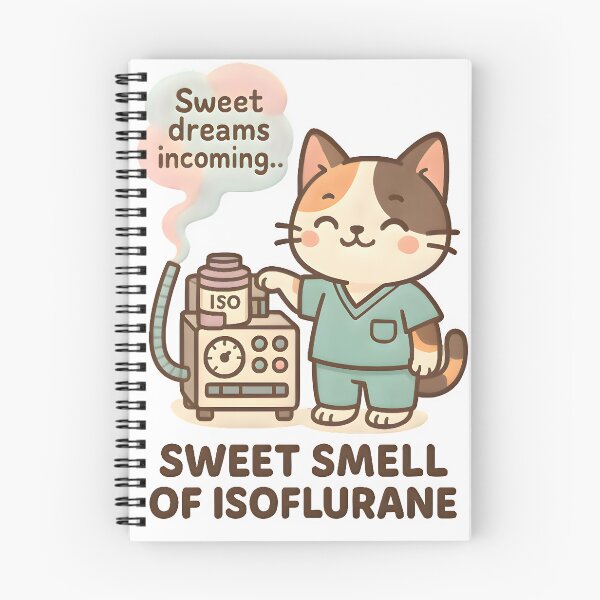 Item preview, That Sweet Smell of Isoflurane – Cute Vet Anesthesiologist Cat Design designed and sold by Bettybee00.