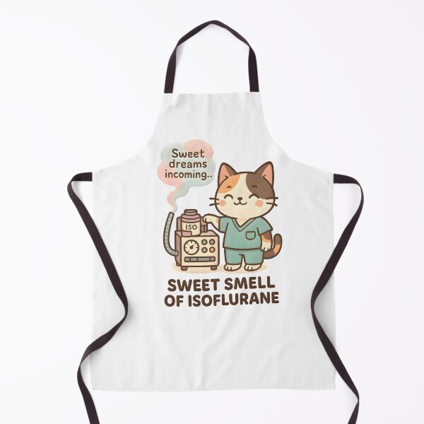 Item preview, That Sweet Smell of Isoflurane – Cute Vet Anesthesiologist Cat Design designed and sold by Bettybee00.